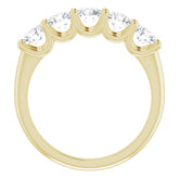 14K Yellow 1 1/3 CTW Natural Diamond Anniversary Band